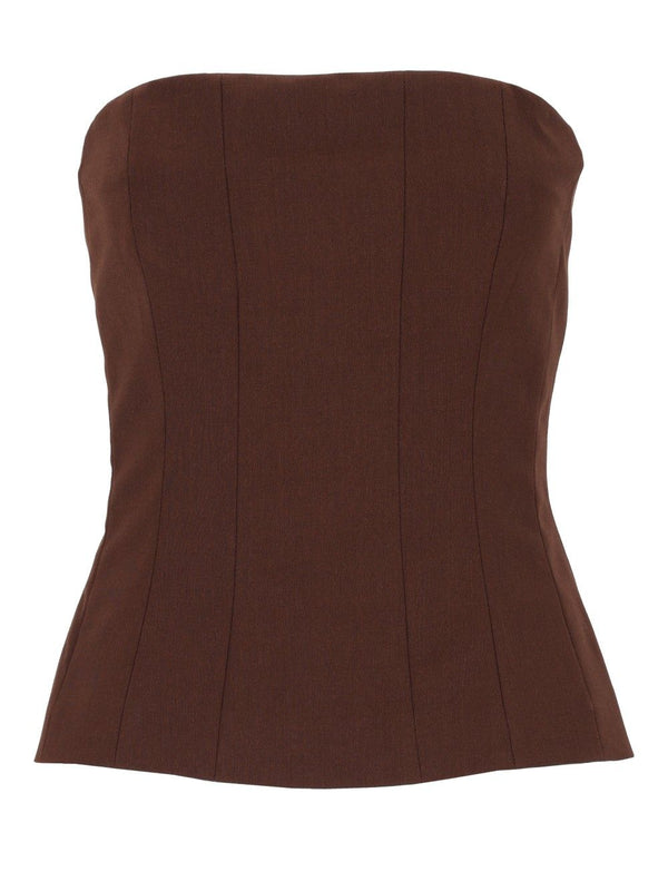 Top bustier Frescolana Top marrón