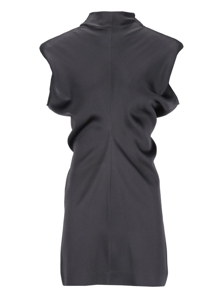 Federica Tosi Abito Corto Smanicato In Raso Unito Abiti - Grey | 0683cf4b6a144198e998f91f32ad800e14cc3e54
