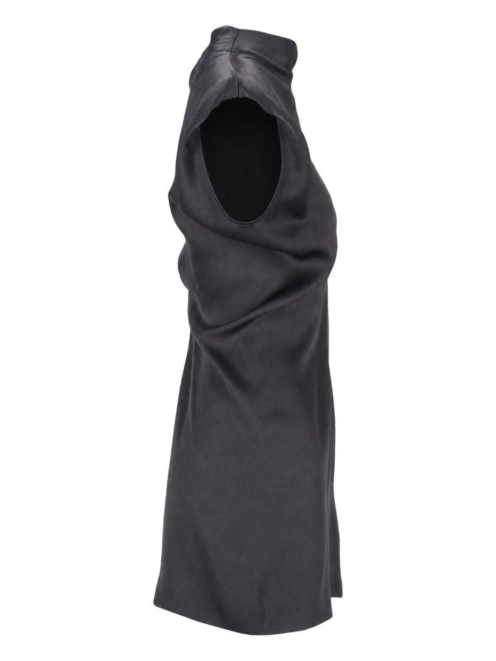 Federica Tosi Abito Corto Smanicato In Raso Unito Abiti - Grey | 16971bf69de87c942b64a0981a14f75a9de05519