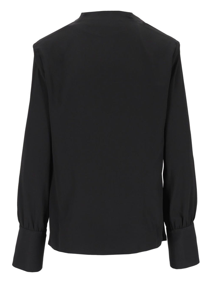 Federica Tosi Blusa Scollatura Morbida E Profonda  Misto Seta Top - Nero | fd11d9bb1e5dc8d28a1a5dbac1b3e82de84a4a0d