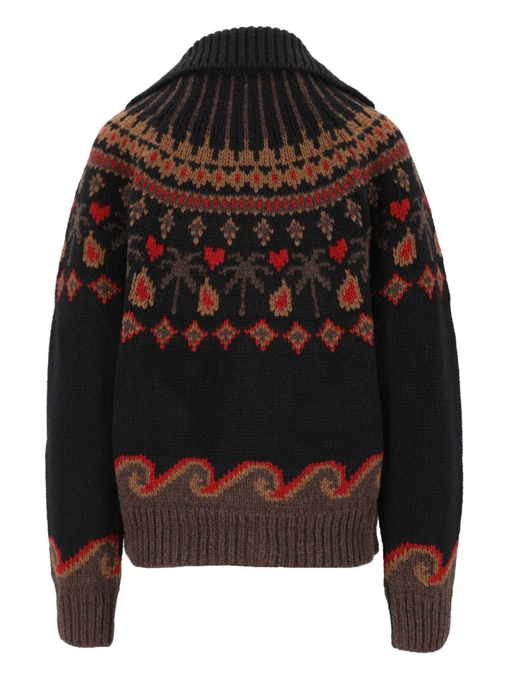 Alanui Sweet Winter Jacket Knitwear - Nero | f0f4c32139cddafdd55bfe89703185874ce8fa91