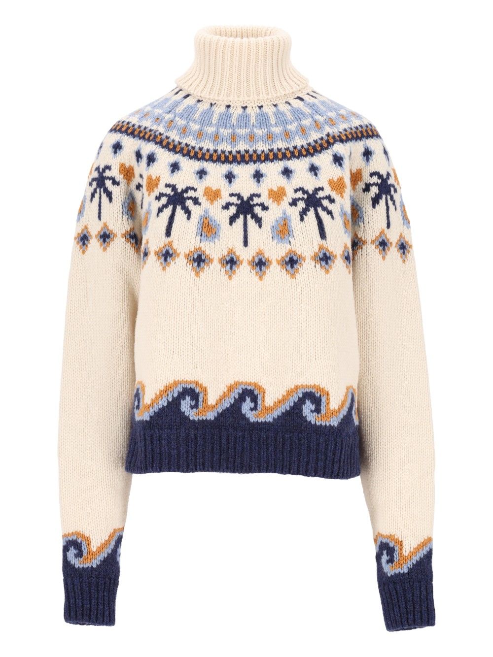 Alanui Sweet Winter Turtleneck Knitwear - Bianco | d3381cb3f5363b2ac3bfa10bf2f01352b30dc629
