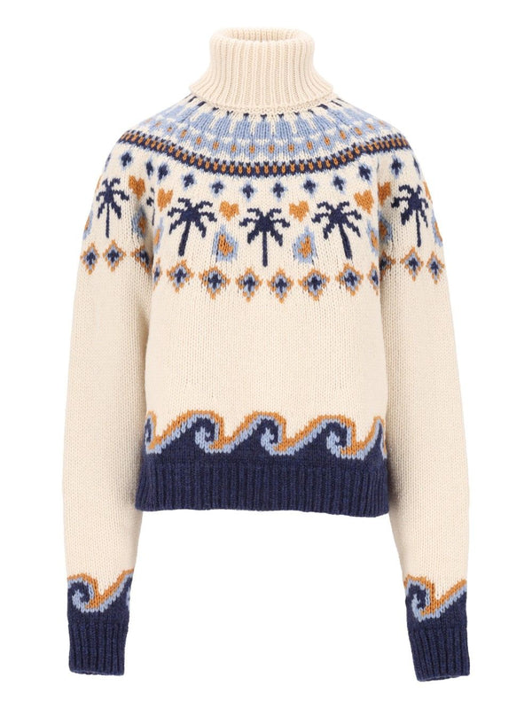 Sweet Winter Turtleneck Knitwear Bianco