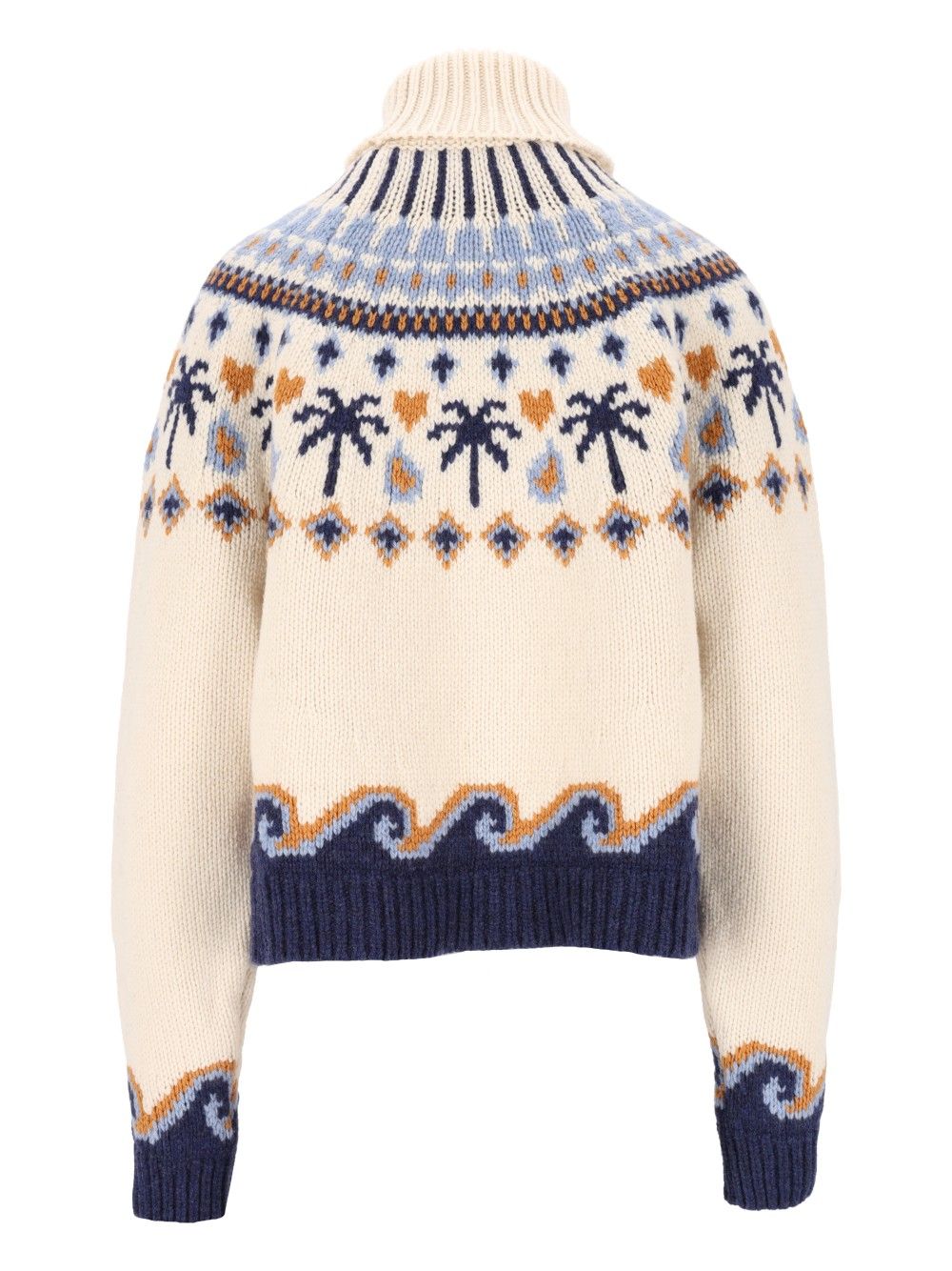 Alanui Sweet Winter Turtleneck Knitwear - Bianco | 6fda2937a2e75aef03d17b23c0619c91551e7f29