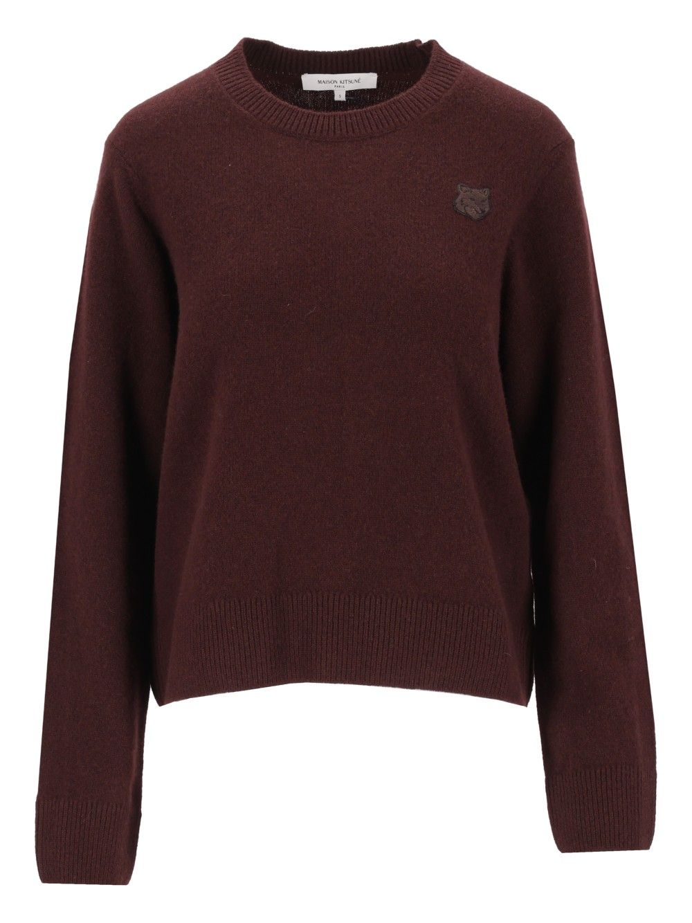Maison KitsunÉ Fox Head Lambswool Comfort Jumper Knitwear - Marrone | 5f4e6df393a7bd4768f77e3165da958e119e9ced