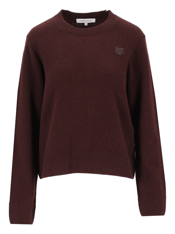 Fox Head Lambswool Comfort Jumper Knitwear Marrone