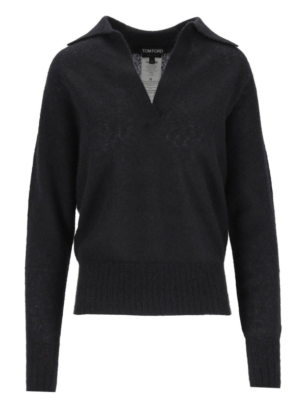 Seamless Ultrasoft Cashmere Silk - 5gg & 6gg Polo Knitwear Nero
