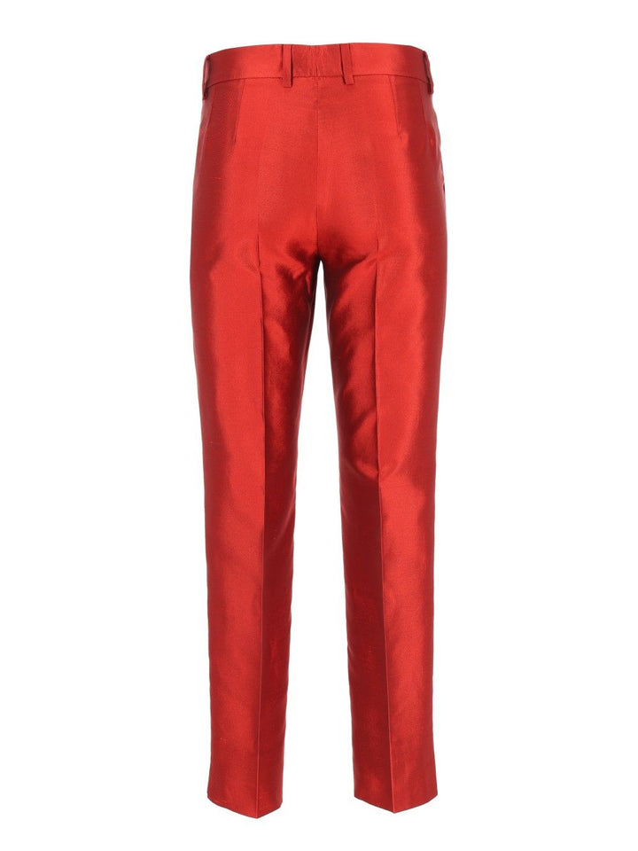 Dolce & Gabbana Mikado Trousers - Rosso | a4477210c10cacc62c12a6242f4fb3617c00d1d3
