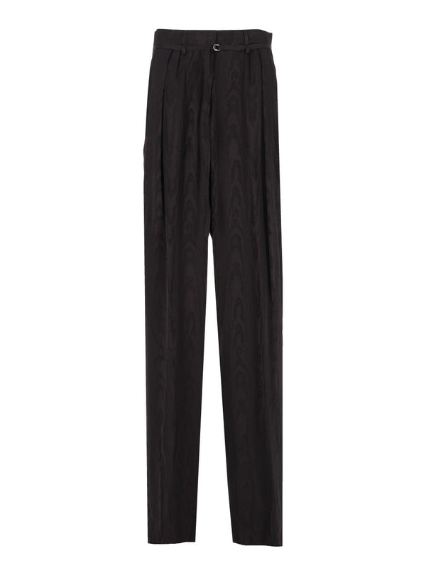 Peacha Moire Viscosa Pantalones Negro