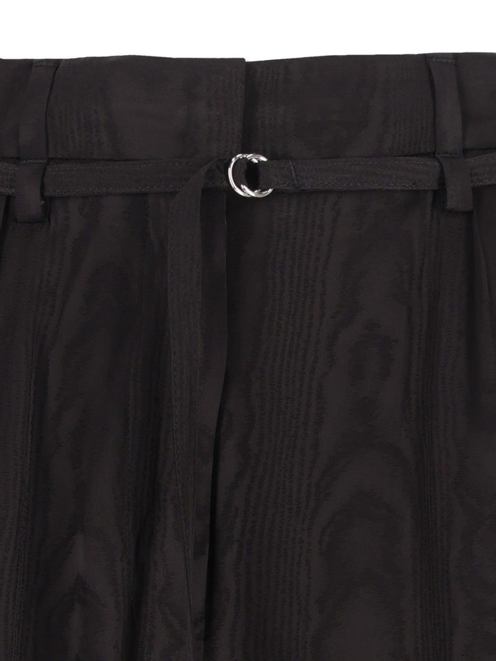 Dries Van Noten High-Waisted  Moiré Motif Trousers - Nero | 169f069dfe0ea47ca6f2a87407ae9597d143444d