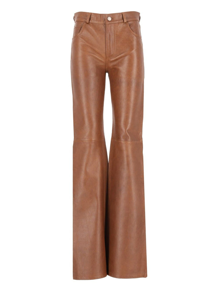 Haikure Flora Silky Leather Trousers - Marrone | 166522cd815965a526dde0cd2cb9d39a1ff94f6b