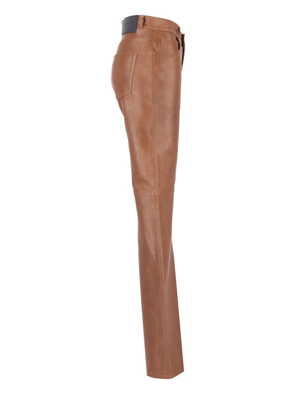 Haikure Flora Silky Leather Trousers - Marrone | f34c77387e8f957af45451d69ccf88b469153c8b