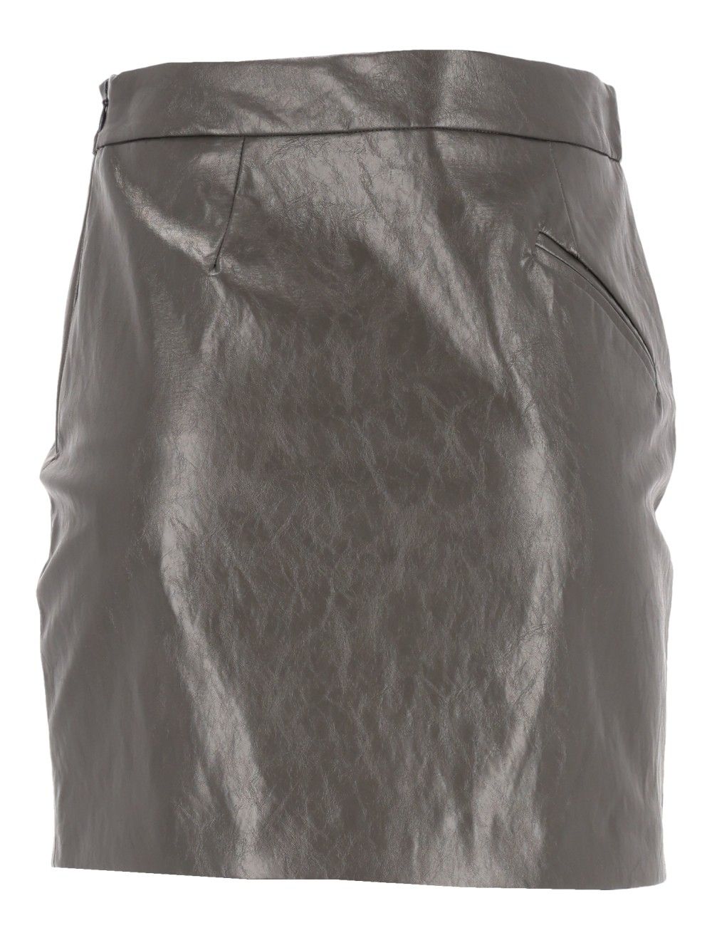 Federica Tosi Minigonna Asimmetrica Pelle Metallo Gonne - Grey | d92c5e74ae05c836d110593d0c255ec58936dbb7