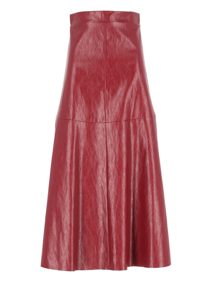 Federica Tosi Gonna A Ruota Pelle Metallo Gonne - Rosso | 0aa203f15f7a4b3d2487ad321f85e949f26d0daa