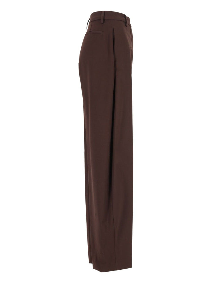Thelatest E-Dina 3122 W0206 Misto Lana Trousers - Marrone | 643c1041d1a17b542a8136116cfe17b672eea1d2