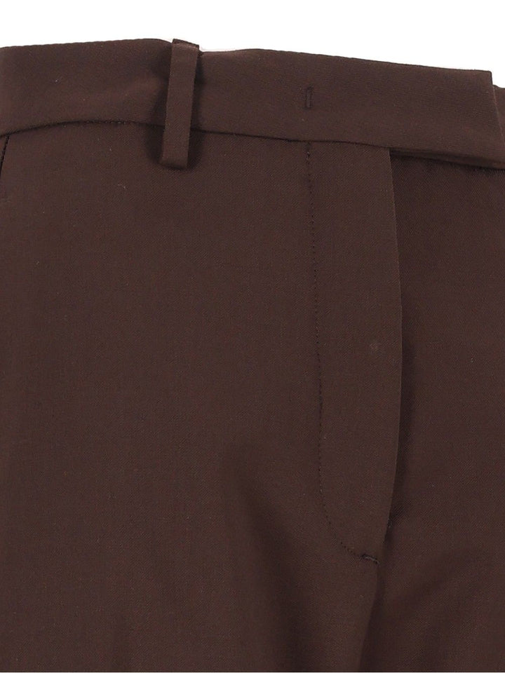 Thelatest E-Dina 3122 W0206 Misto Lana Trousers - Marrone | 7502f4dace8cf19d020034daacf53bdd7b33abef