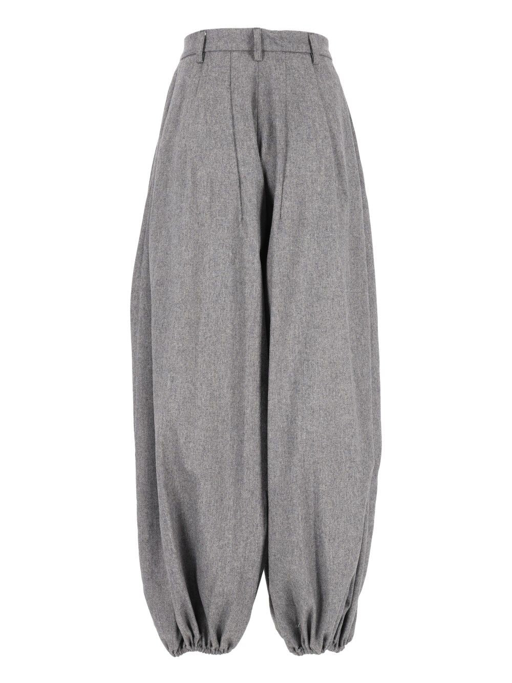 Thelatest E-Dilan 3126 W0234 Flanella Misto Lana Trousers - Grey | d9bc8653bbd2ccc75bc5ff38f7c9a47c8bbf72ed