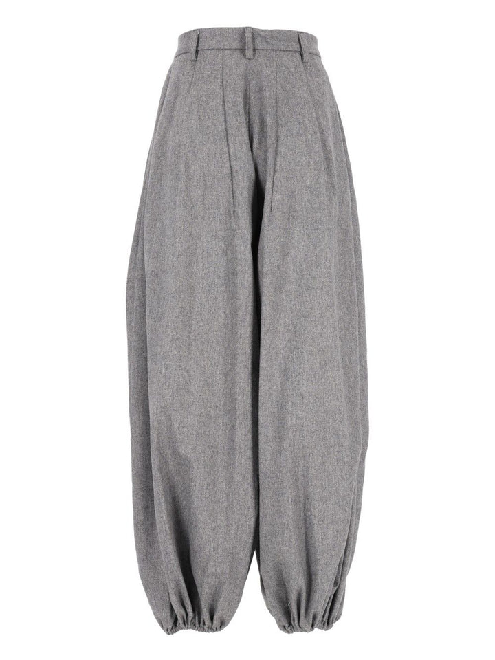 Thelatest E-Dilan 3126 W0234 Flanella Misto Lana Trousers - Grey | d9bc8653bbd2ccc75bc5ff38f7c9a47c8bbf72ed