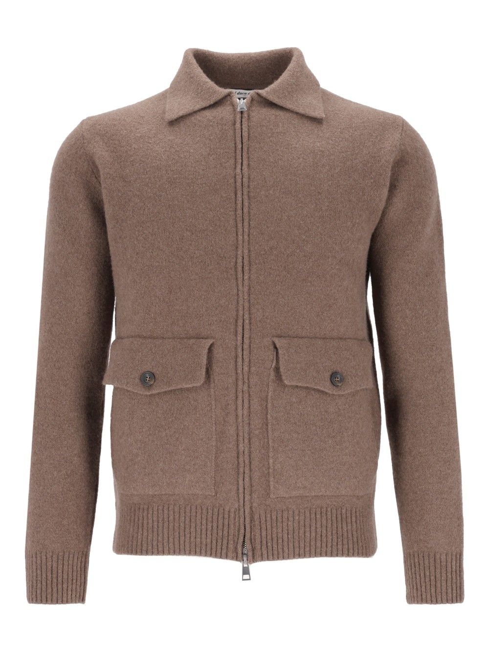 Al Duca D'Aosta Cardigan Zip 2 Tasche 93 Lana 6 Pa 1 Elastan Knitwear - Marrone | 3d4254fded2dc5130807956ee063b9c2b6bcf0b8