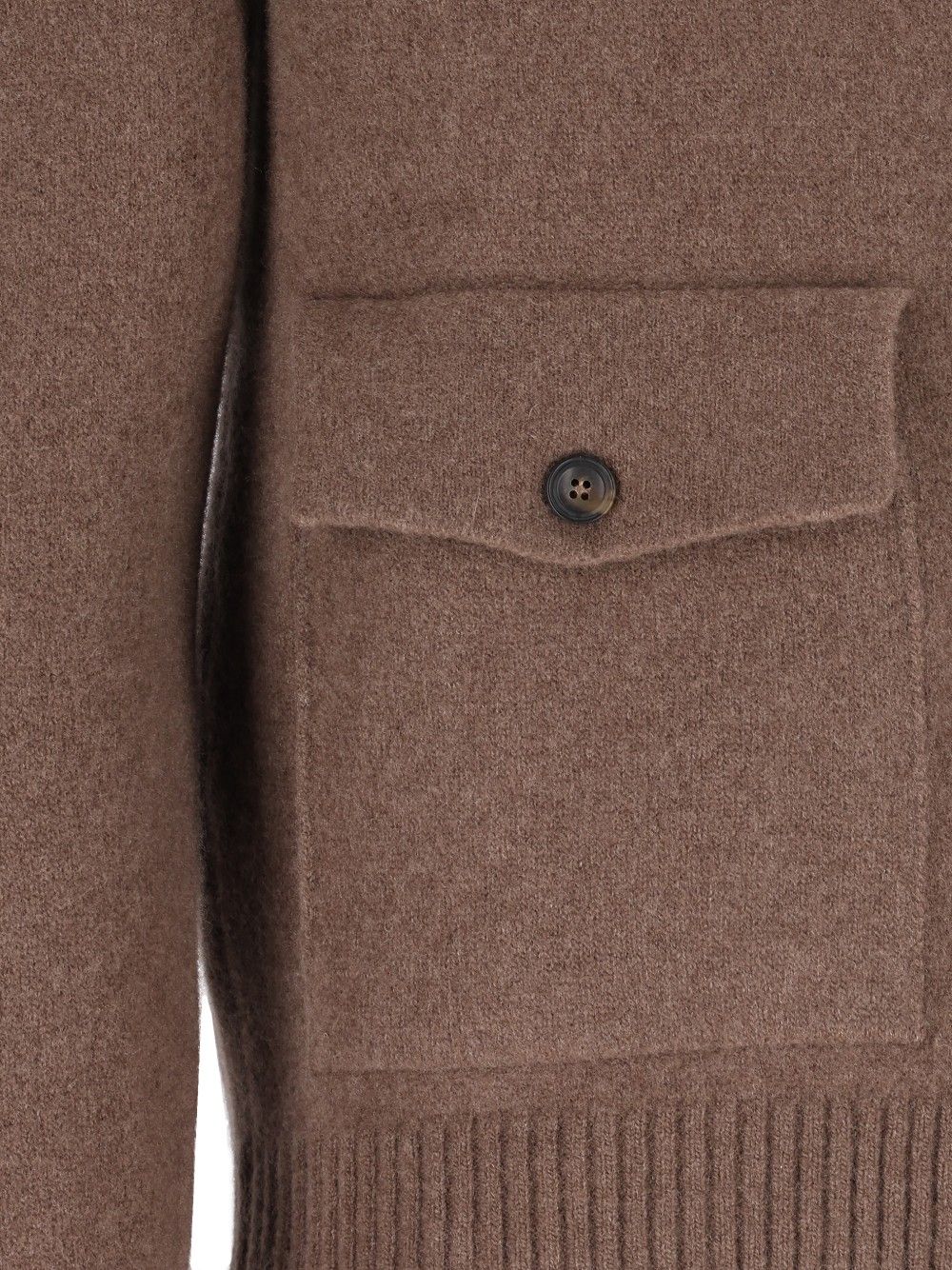 Al Duca D'Aosta Cardigan Zip 2 Tasche 93 Lana 6 Pa 1 Elastan Knitwear - Marrone | 57faf568ab3bf8275da676cec36c1716dae8ba2d