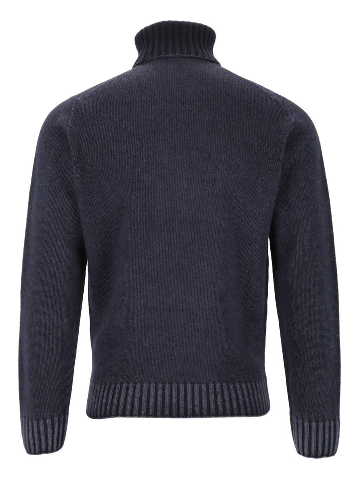 Al Duca D'Aosta Turtleneck Sweater Knitwear - Blu | 7ee2a54ea834574a69db17aa56008fc9310e2bfa