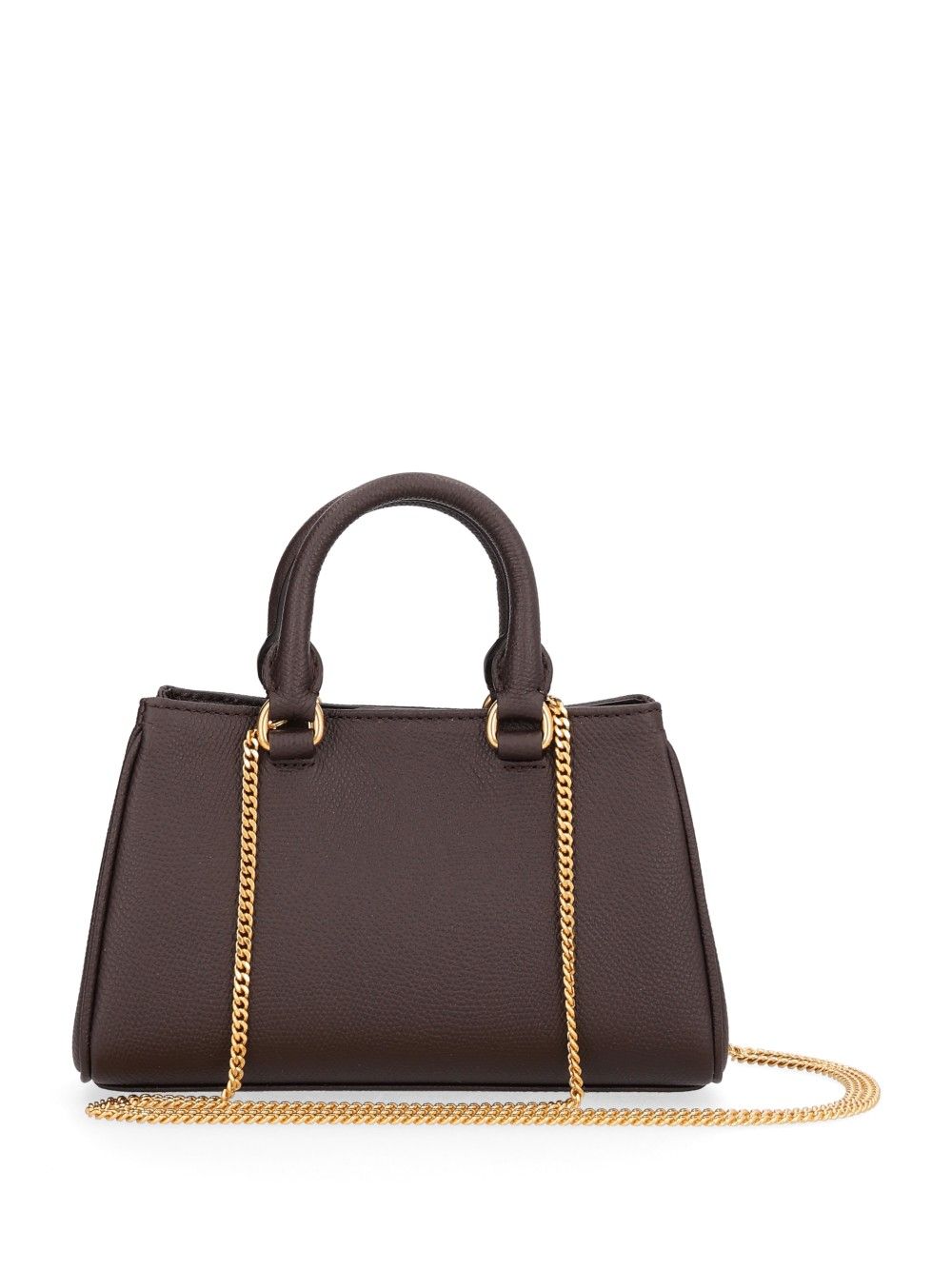 Valentino Garavani Vlogo Signature Mini Bag Vit. Soft Grain/A.Brass Logo Handbags - Marrone | 025978248e1993b3902af08db838221e18360811