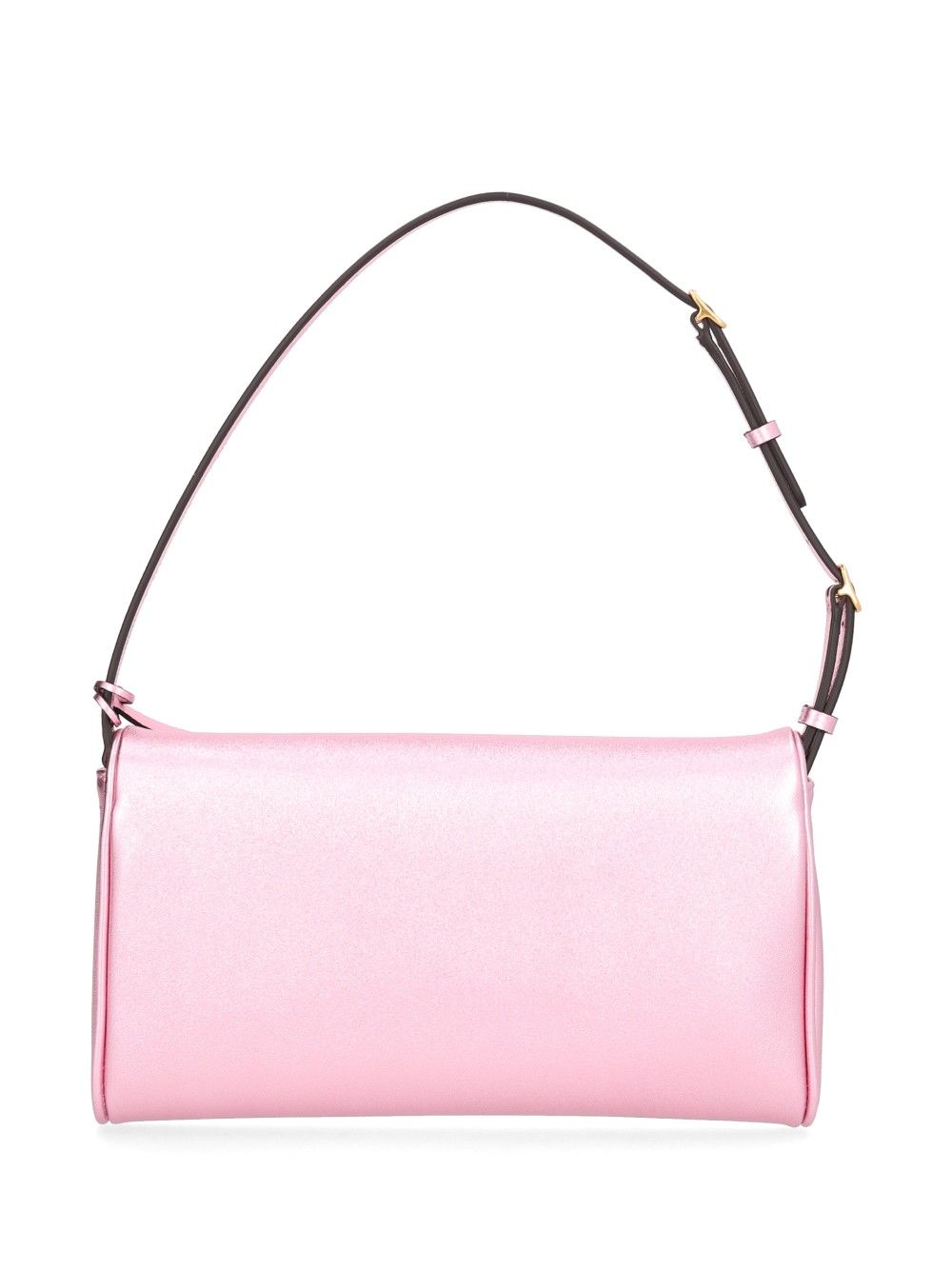 Valentino Garavani Devain Small Shoulder Bag Nappa Laminata/Vit.Soft Grain Lam/A.Bras Shoulder Bags - Rose | 80e40bb04099d65d712feb96b51eb02a2cc2e261