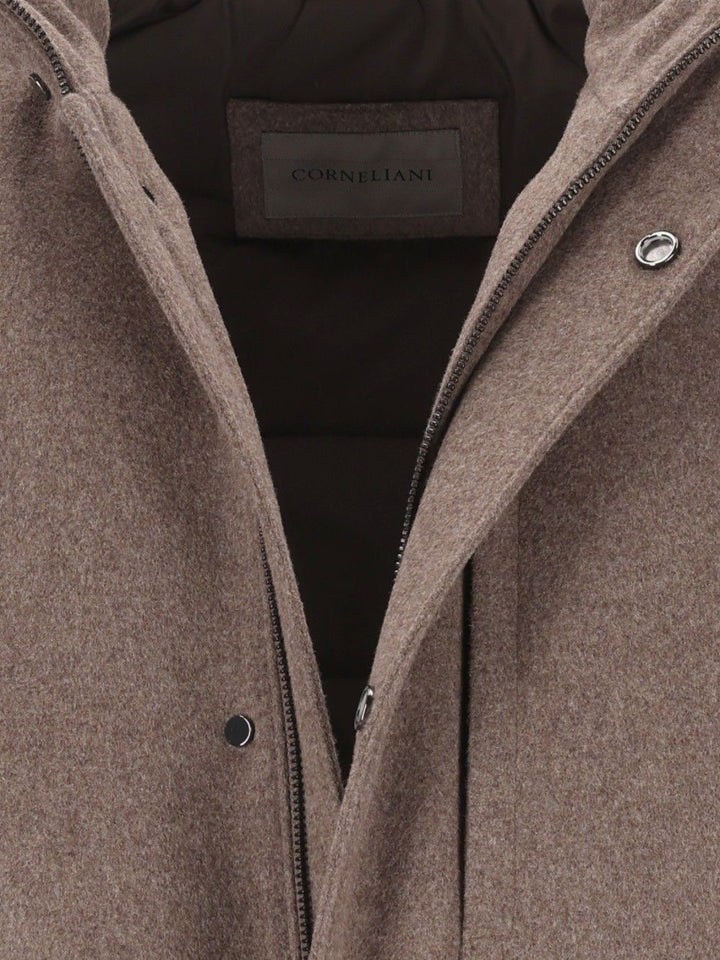 Corneliani Wool And Cashmere Pea Coat Giacche - Beige | 964cd9a25891d18f608eaabe3e1c47f0bd0cdca2