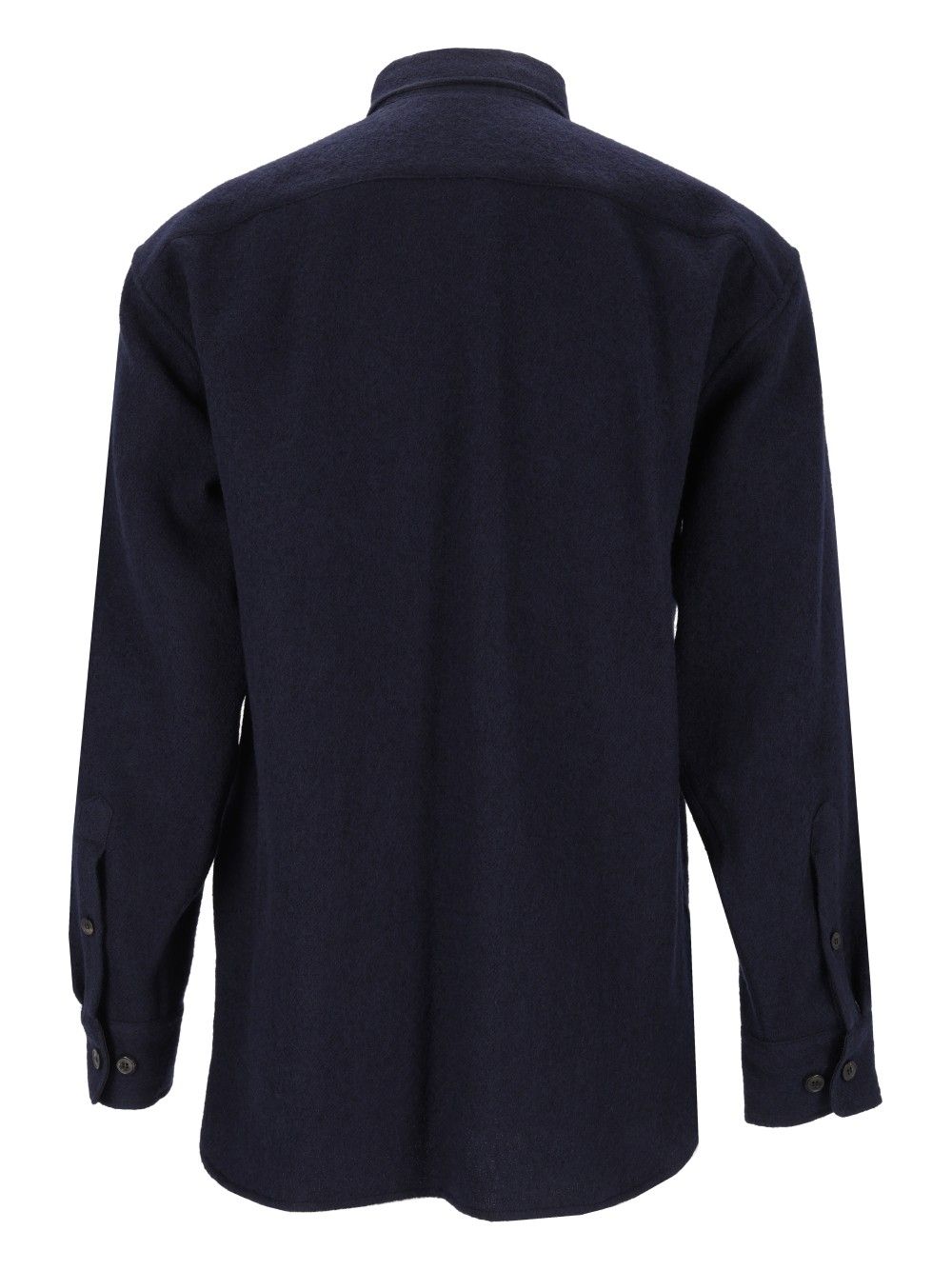 Dries Van Noten Wool Shirt Jacket Shirts - Blu | 2550b7be729be83922c021e79d14bc5e27c0e4d2