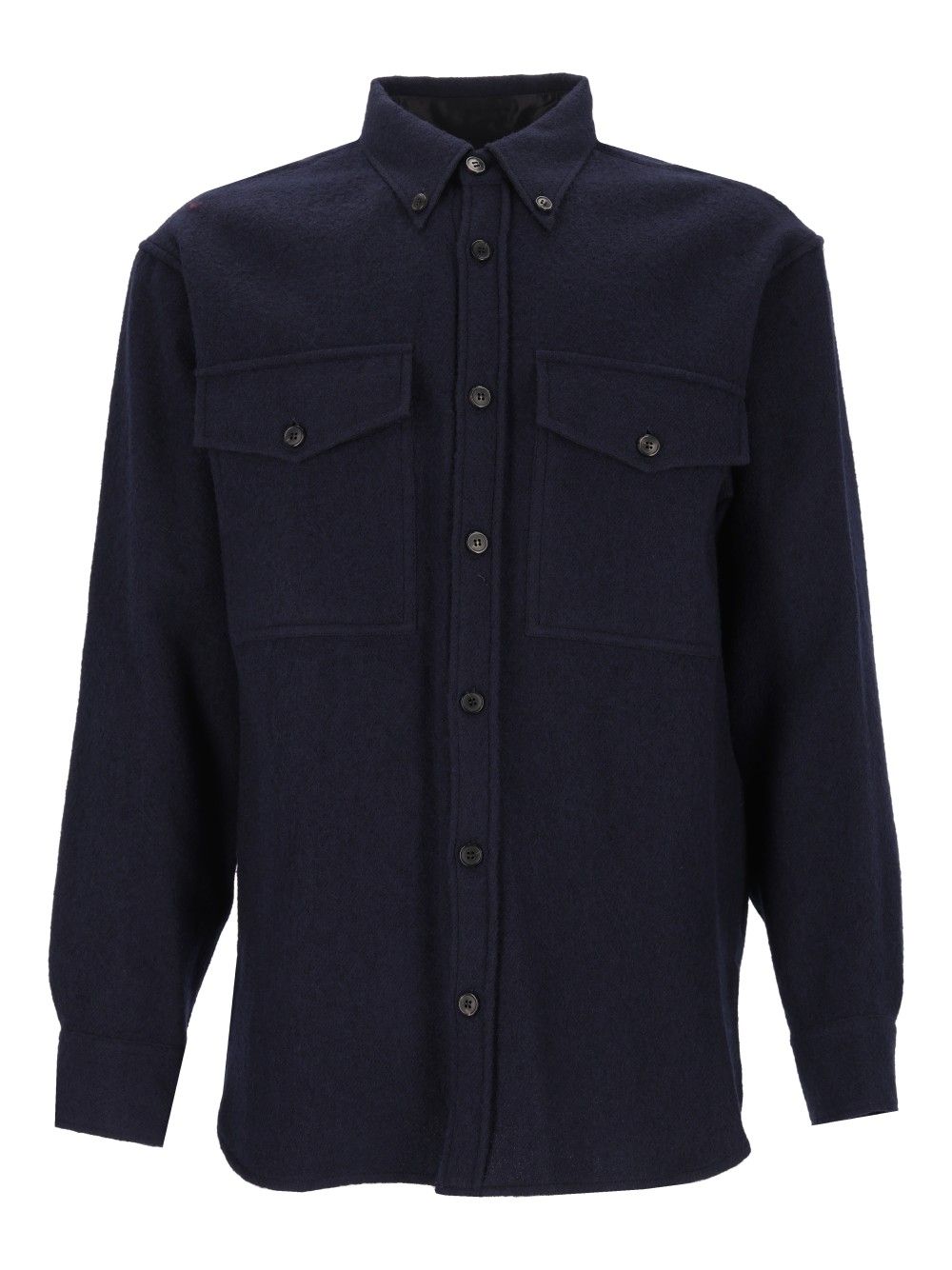 Dries Van Noten Wool Shirt Jacket Shirts - Blu | 310e41c02b0f43185af1e0bf00528a0fd89c7964