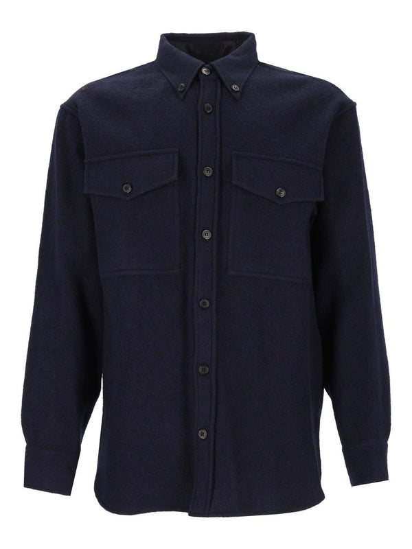 Wool Shirt Jacket Shirts Blu
