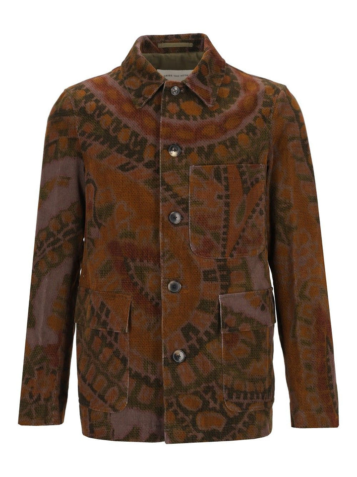 Dries Van Noten Braxton Giant Paisley Print Overdyed Corduroy Jacket Giacche - Verde | 39a0d88198a7ef2d1ded0ba71a6eeb04b071aa5d