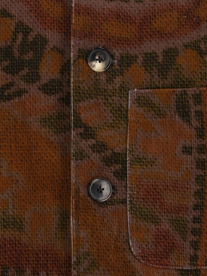 Dries Van Noten Braxton Giant Paisley Print Overdyed Corduroy Jacket Giacche - Verde | c127d40464be0aaa8cd4e97d885ce54cace0129f