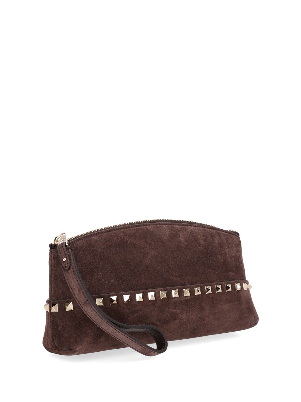 Valentino Garavani Suede Pouch Small leather goods - Marrone | 1cf4ffd08032b7e328982258097c590da4c2a74c
