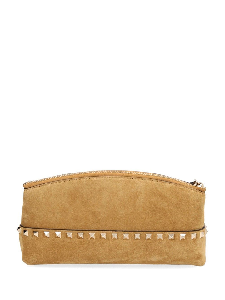 Valentino Garavani Suede Pouch Small leather goods - Beige | 6dd896f06eddcec8f7d94e99406fa08cfcbe60c5