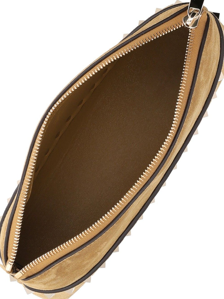 Valentino Garavani Suede Pouch Small leather goods - Beige | 1fe403ca2d186be1885d6cb8f2d3b3d52590a9b4
