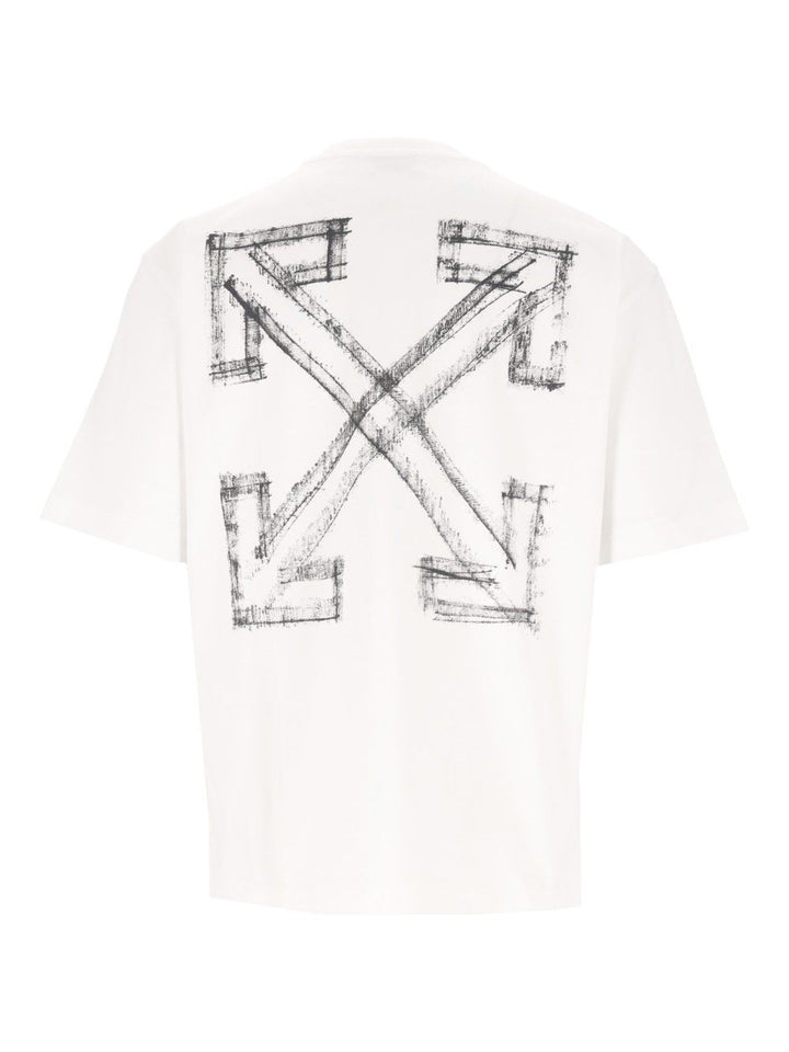 Off-White Motion Arrow Skate S/S Tee T-Shirt - Bianco | 543491d147d9faf2eb18675a31e2f0e450b04098