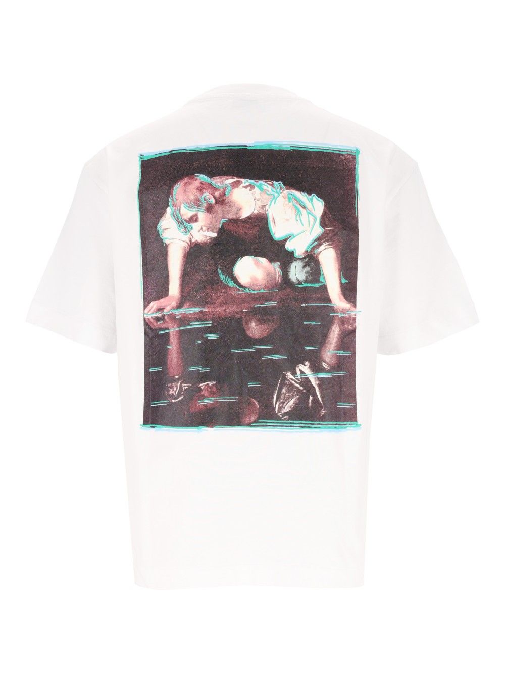 Off-White Inked Narciso Skate S/S Tee T-Shirt - Bianco | b1135b62766c0e052d7e27f615ced8587c34bde4