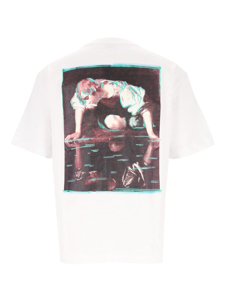 Off-White Inked Narciso Skate S/S Tee T-Shirt - Bianco | b1135b62766c0e052d7e27f615ced8587c34bde4
