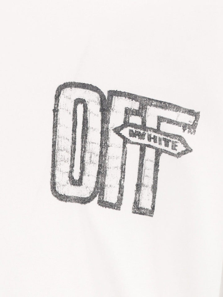 Off-White Motion Arrow Skate S/S Tee T-Shirt - Bianco | 68ef908de6048f9716b2f1f11baf86069e199f6f