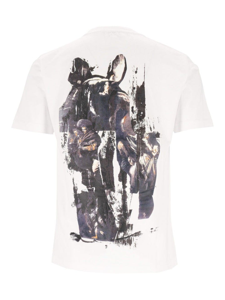 Off-White Torn Mercy Regular S/S Tee T-Shirt - Bianco | 3ac4a939af3c769565f2b77dfc648b7407ab7f43