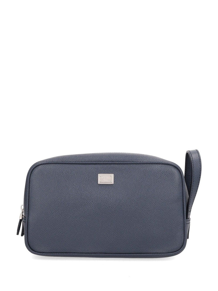 Dolce & Gabbana D&G Plaque Alpine Leather Beautycase Small leather goods - Blu | edac4571fd32eaa5b26b82995db869a16f3803f4
