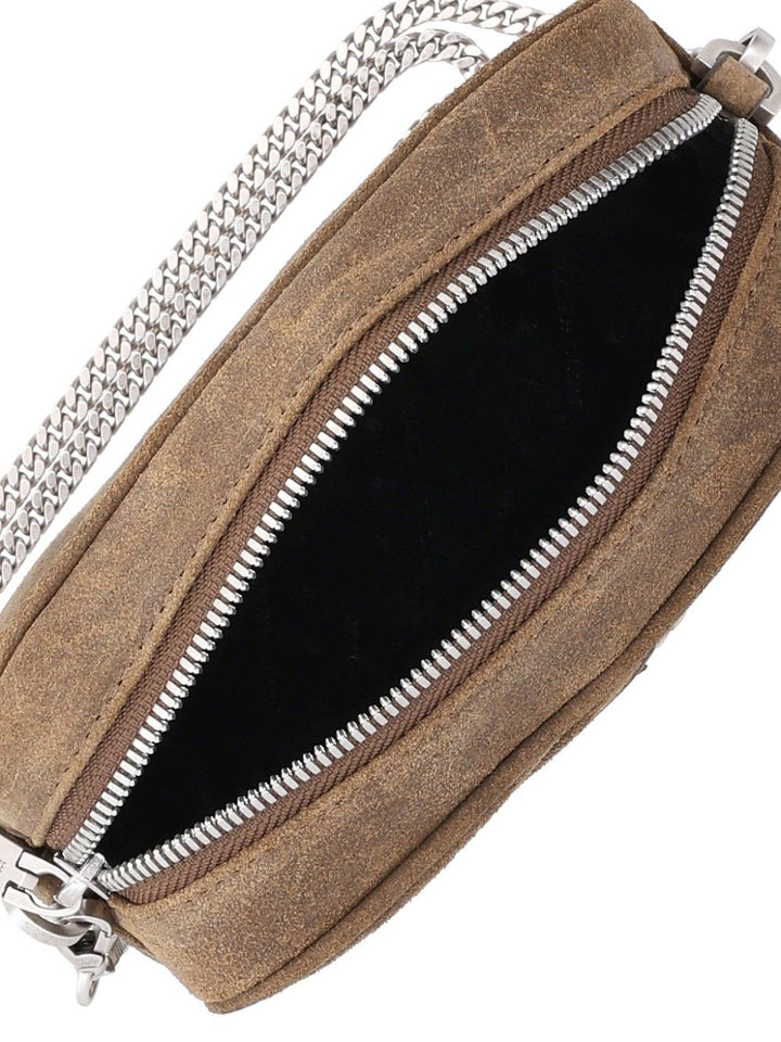 Golden Goose Deluxe Brand Mini Star Bag Suede Leather Body With Studs And Palladium Metal Detail Crossbody Bags - Verde | d89bbb1b134afbc7a07bd41808d32d6be8f3d72c