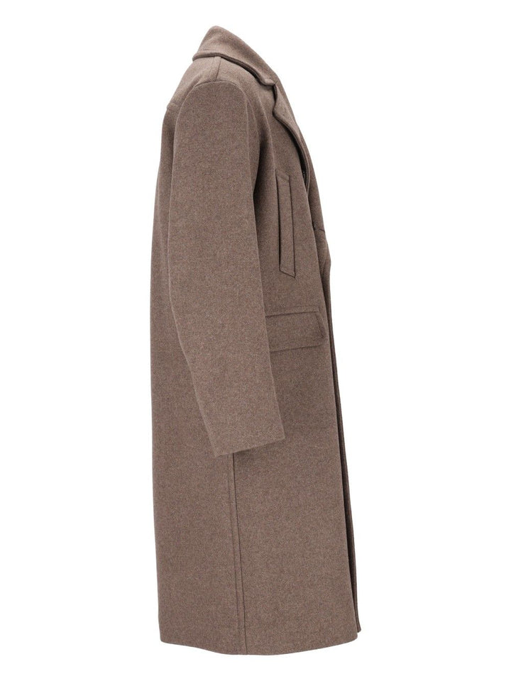 Dries Van Noten Oversized Double-Breasted Wool Coat Coats - Grey | b8df09f2e44a138a6647fbab6829dd5f951276b8