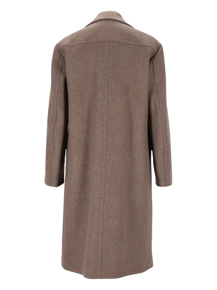 Dries Van Noten Oversized Double-Breasted Wool Coat Coats - Grey | 1524aaee143b7daadceb63ccb0dddcdd2ae1f292