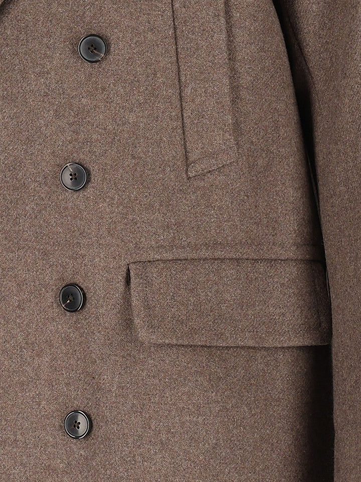 Dries Van Noten Oversized Double-Breasted Wool Coat Coats - Grey | 47d8ab8be40260baa3fe4c538c41df1d990dfe4c