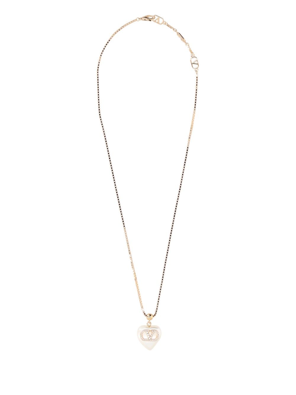 Valentino Garavani Vlogo Signature Strass Necklace (L.42) Metallo/Strass/Perla Gioielli - Oro | 1dfde6c8be8532b22f234424ddefe27c74dc9a0a