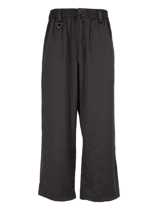 Grd 3s Satin Track Pant Black Trousers Nero