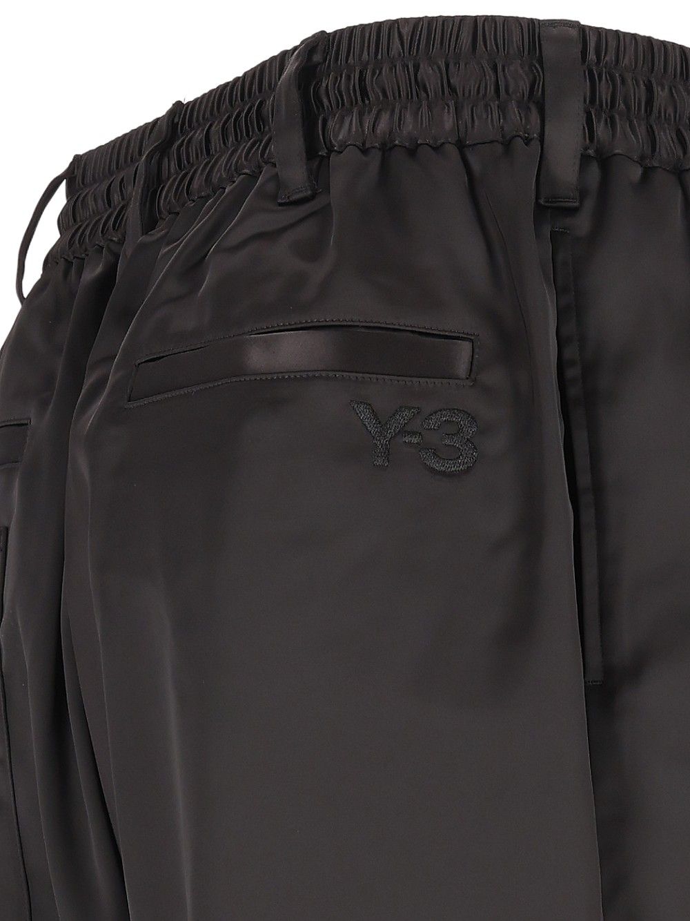 Adidas Y-3 Grd 3s Satin Track Pant Black Trousers - Nero | 4360c0fc2ef6be18e4e7b424629908e0520a7b88