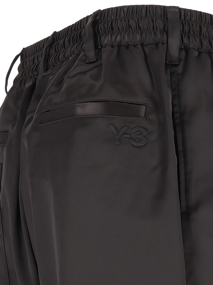 Adidas Y-3 Grd 3s Satin Track Pant Black Trousers - Nero | 4360c0fc2ef6be18e4e7b424629908e0520a7b88